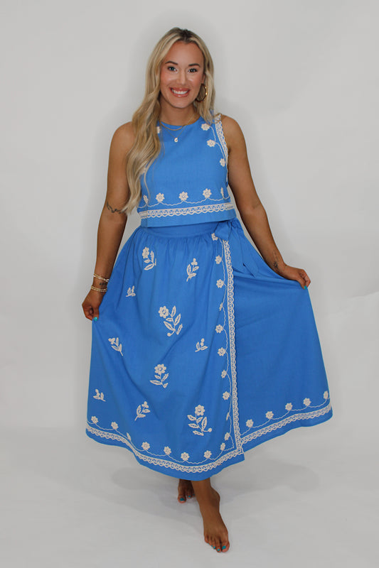 Floral Whispers Skirt Set