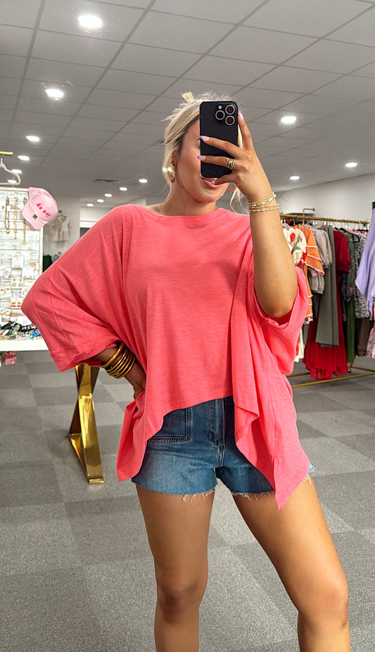 Loose Fit Top in Coral