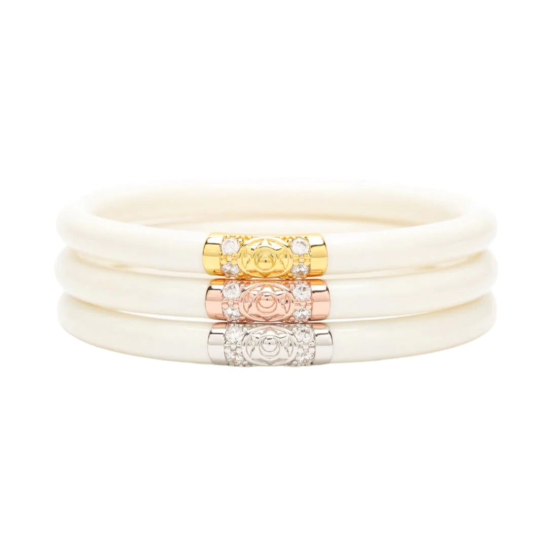 BuDhaGirl / Three Kings All Weather Bangles - Ivory