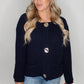 Cozy Cuddles Knit Cardigan in Navy