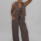 Stripe Pant Set - Brown