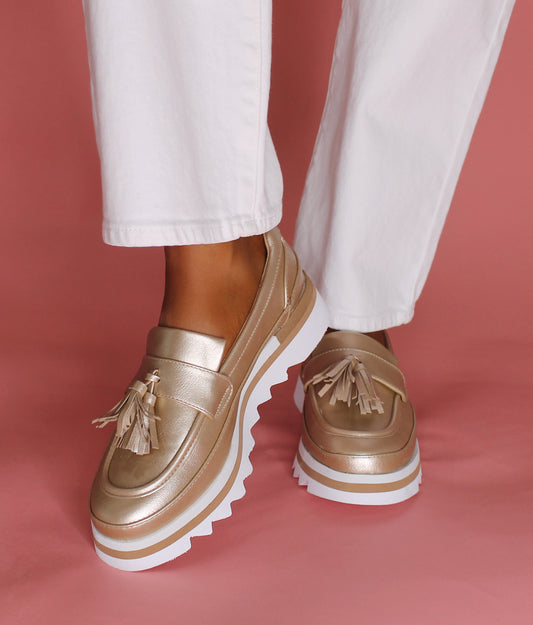 Tessa Gold Loafer