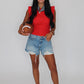 Ruffle Cap Sleeve Top