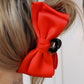 Bow Claw Clip in Red