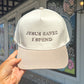 Jesus Saves I Spend Trucker Hat - Neutral