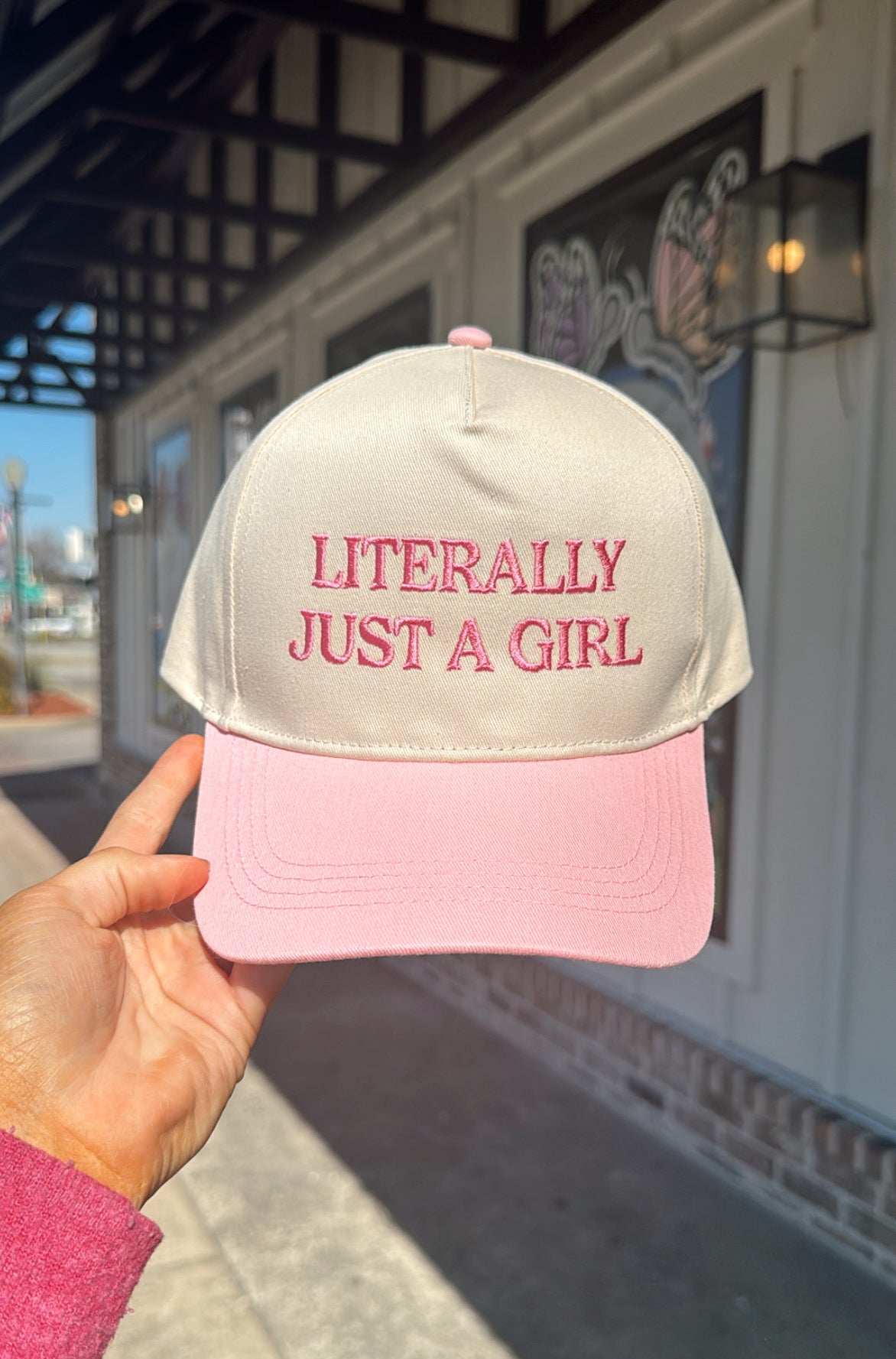 Literally Just A Girl Trucker Hat - Pink