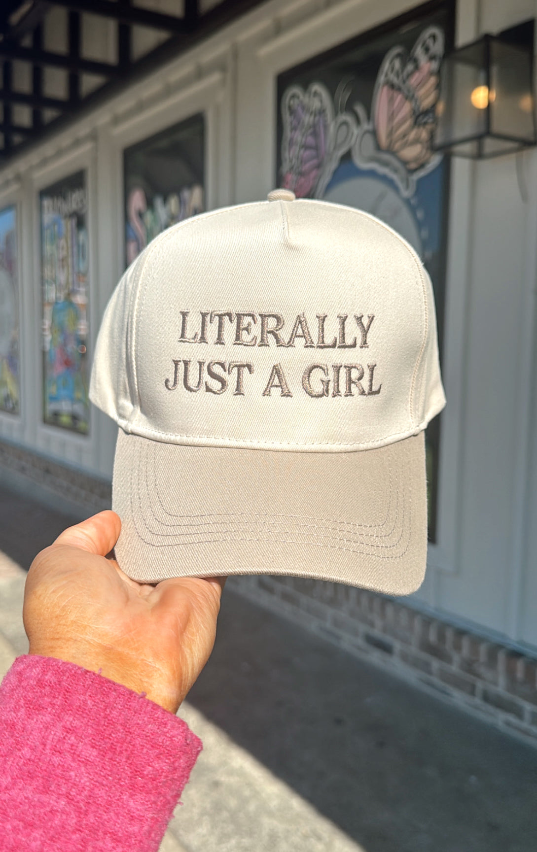 Literally Just A Girl Trucker Hat - Neutral