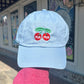 Cherries "Mama" Hat - Blue