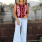 Botanical Charm Embroidered Vest Top