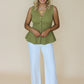 VERVET | White High Rise Wide Leg