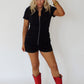 Black Denim Romper
