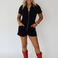 Black Denim Romper