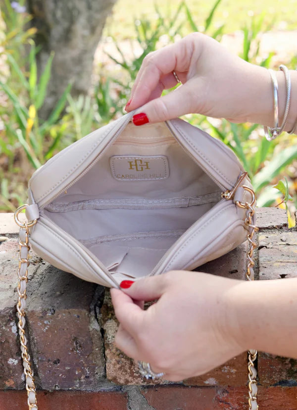 CAROLINE HILL | Nude Quilted Bryce Crossbody