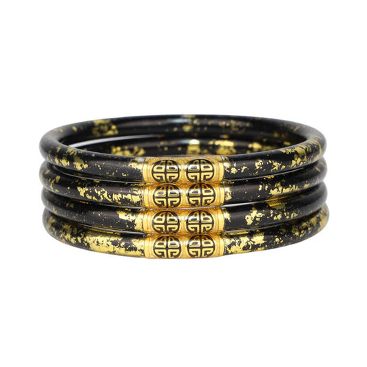 BuDhaGirl / KOI Noir All Weather Bangles - Black/Gold