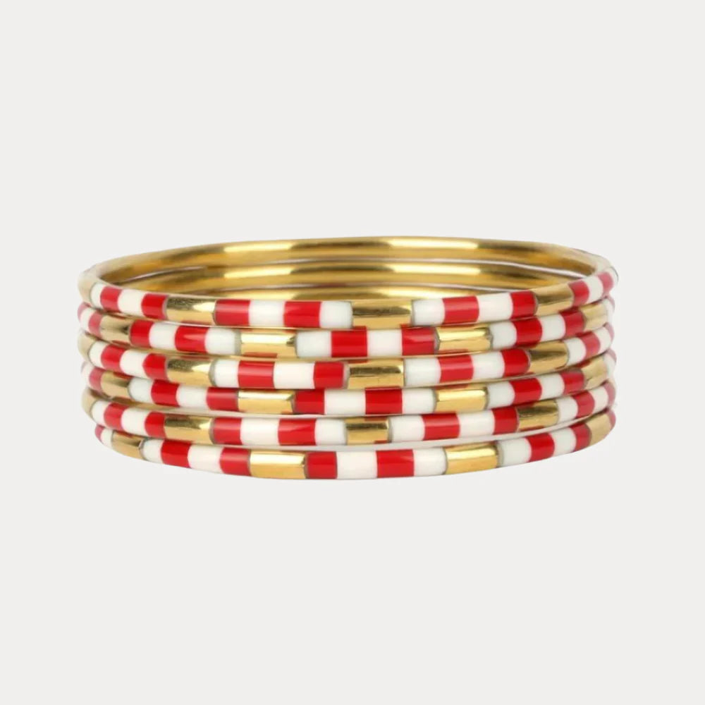 BuDhaGirl / Veda Bangles - Red/White