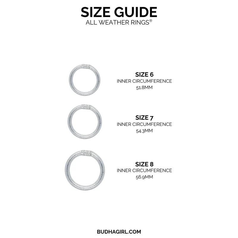 BudhaGirl - Silver All Weather Rings (Set of 3)