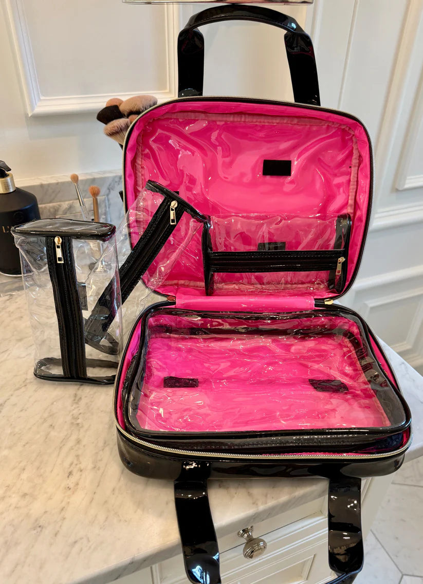 Caroline Hill | Black Patent Large Punta Cana Case