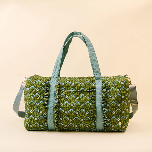 On-The-Go Quilted Weekender Bag - Everbloom Forest Green
