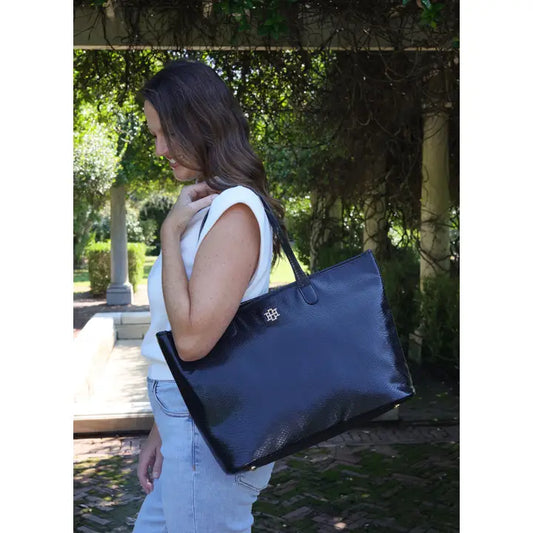 CAROLINE HILL | Black Daniela Large Tote Bag