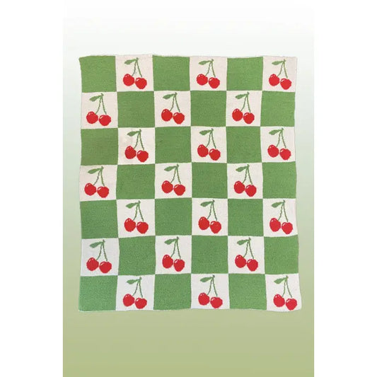 Cherry Checkered Blanket