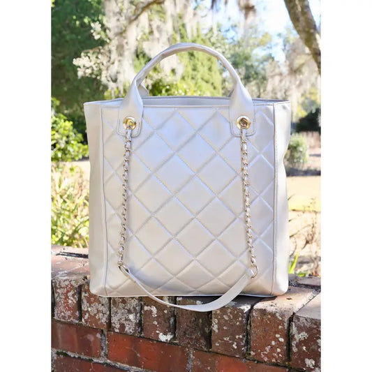 CAROLINE HILL | Pearl Quilted Kinzley Tote