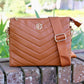 CAROLINE HILL | Camel Quilted Ariana Crossbody