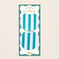On the Road Car Coaster Set–Sicily Stripes Teal