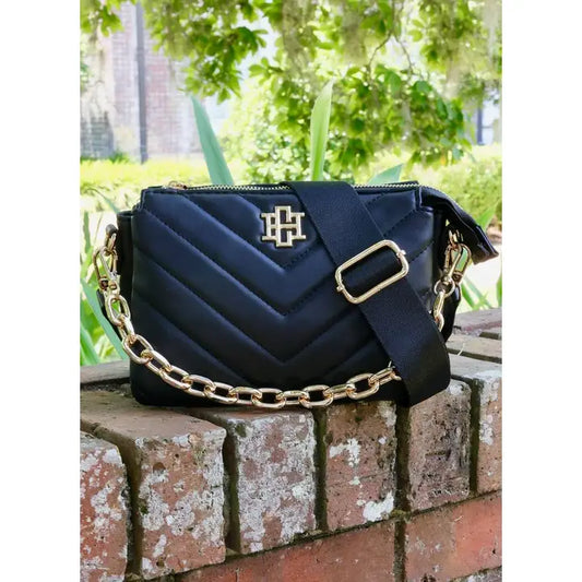 CAROLINE HILL | Black Quilted Jace Crossbody