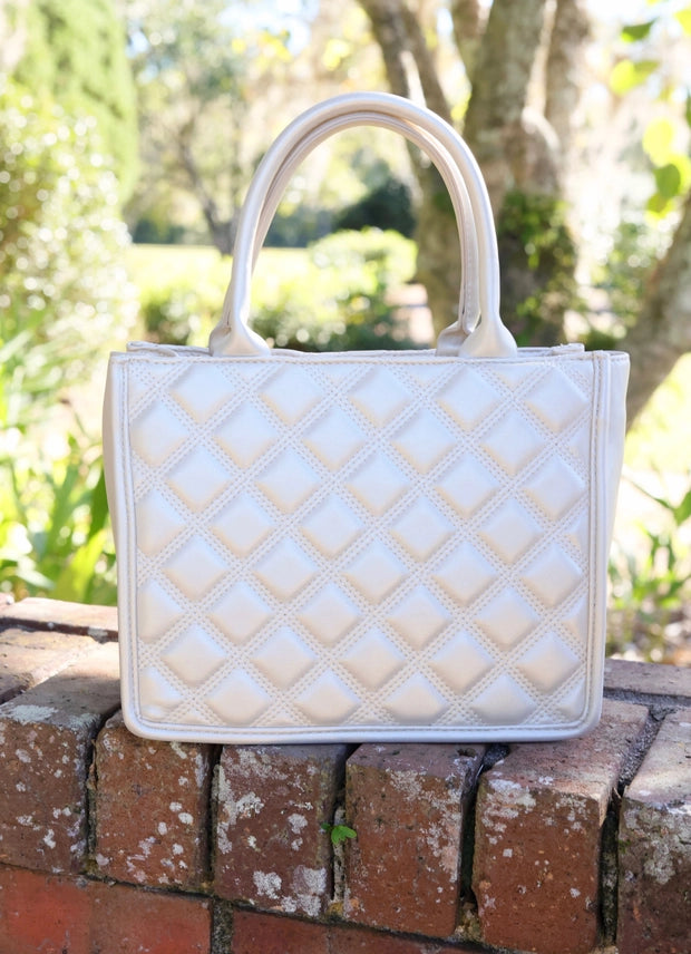 CAROLINE HILL | Pearl Quilted Ricky Mini Tote