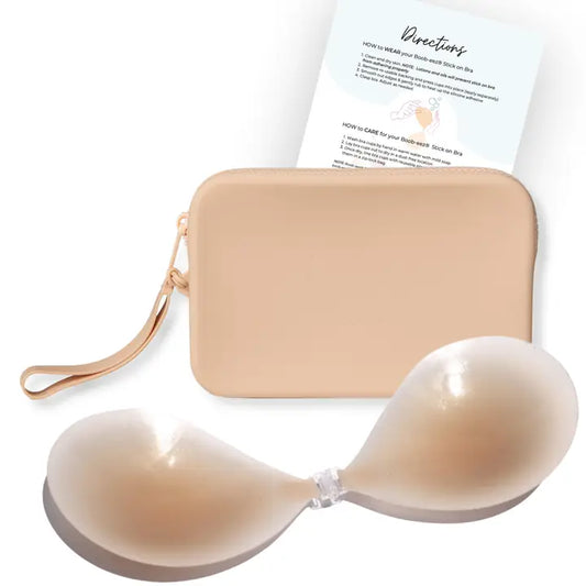 Adhesive Stick-On Bra & Silicone Travel Case