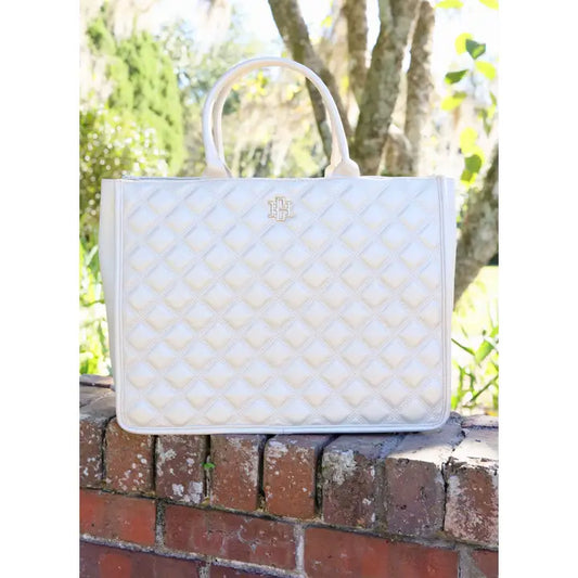 CAROLINE HILL | Pearl Quilted Niall Tote Bag