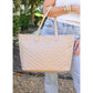 CAROLINE HILL |  Tan Quilted James Tote