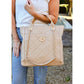 CAROLINE HILL | Tan Quilted Kinzley Tote