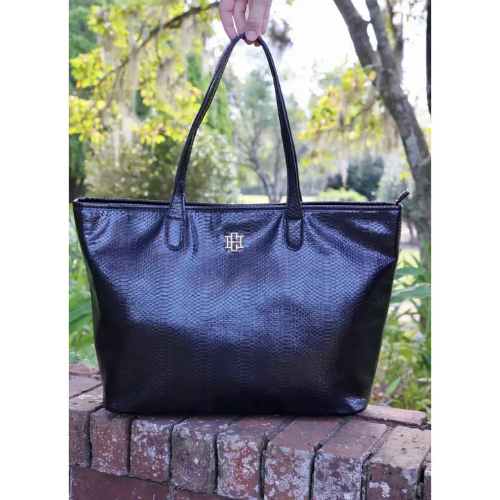 CAROLINE HILL | Black Daniela Large Tote Bag