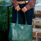 Caroline Hill | Sophie Studded Tote Hunter Green
