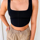 Cropped Square Neck Tank