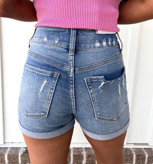 Double Button High Rise Shorts