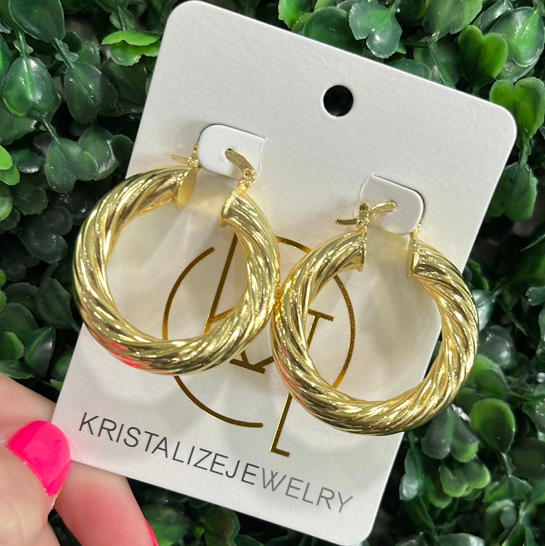 Swivel Gold Hoop