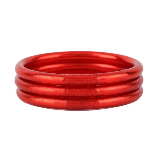 BuDhaGirl / All Weather Bangles - Crimson (Set of 3)