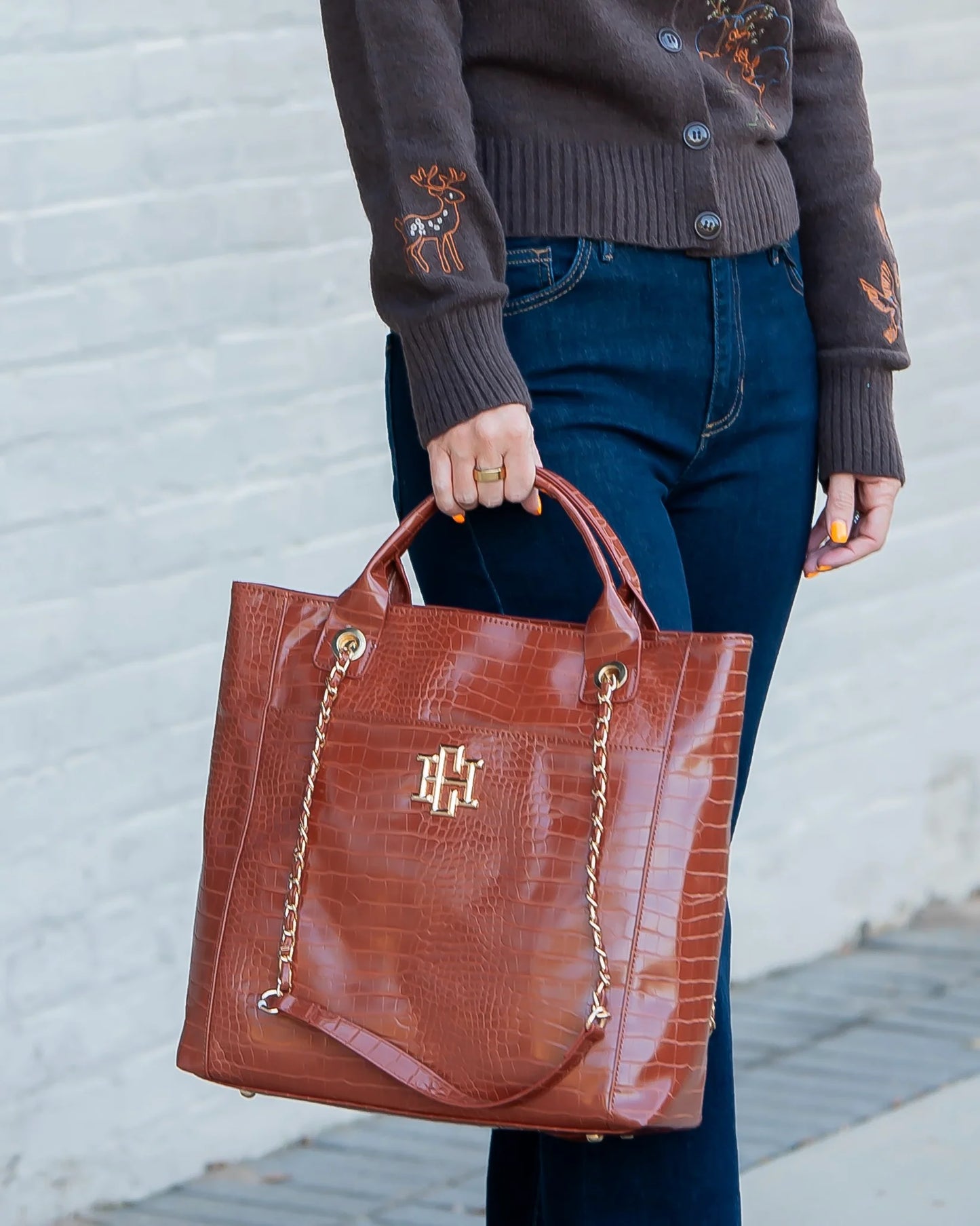 CAROLINE HILL | Saddle EC Kinzley Tote