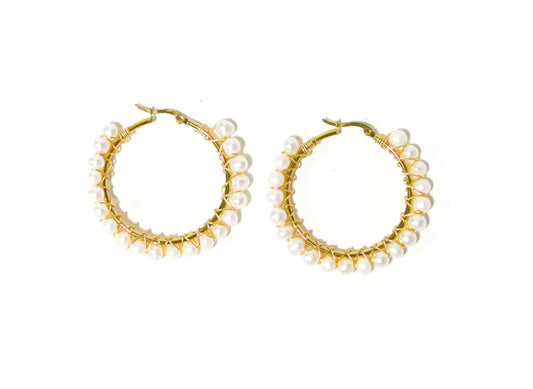 KRISTALIZE / The Serena Pearl Hoops