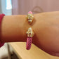 Gold Tip Pink Cable Cuff